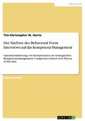 Der Einfluss des Behavioral Event Interviews auf das Kompetenz-Management