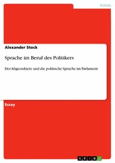 Sprache im Beruf des Politikers