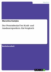 Der Proteinbedarf bei Kraft- und Ausdauersportlern. Ein Vergleich