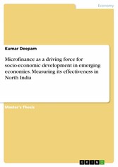 Microfinance as a driving force for socio-economic development in emerging economies. Measuring its effectiveness in North India