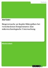 Biegeversuche an Kupfer-Mikropillars bei verschiedenen Temperaturen. Eine mikrotechnologische Untersuchung