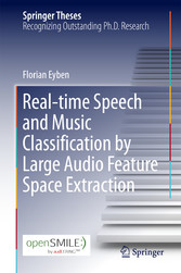 Real-time Speech and Music Classification by Large  Audio Feature Space Extraction