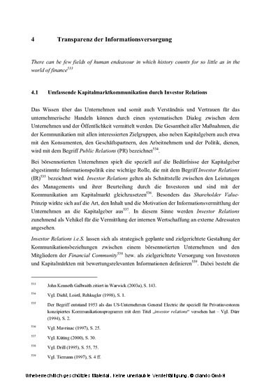 Transparenz der Risikoberichterstattung