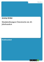 Musikrichtungen Österreichs im 20. Jahrhundert