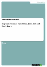 Popular Music as Resistance. Jazz, Rap and Punk Rock