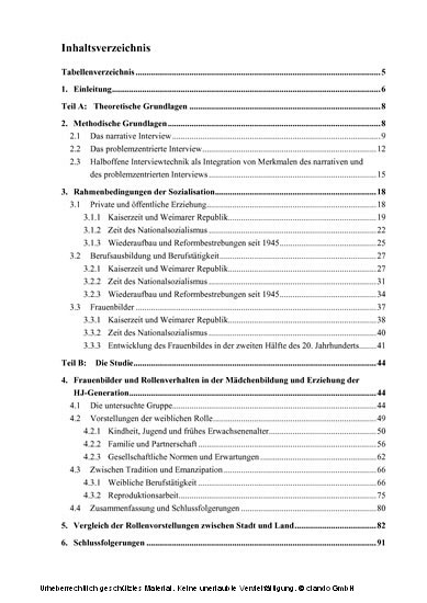 Zwischen Tradition und Emanzipation. Rollenvorstellungen von Mitgliedern des BDM im Wandel? Eine Studie