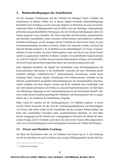 Zwischen Tradition und Emanzipation. Rollenvorstellungen von Mitgliedern des BDM im Wandel? Eine Studie