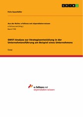 SWOT-Analyse zur Strategieentwicklung in der Unternehmensführung am Beispiel eines Unternehmens