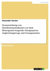 Neuausrichtung von Distributionsstrukturen vor dem Hintergrund steigender Energiepreise. Angleichungswege und Lösungsansätze