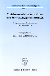 Verfahrensrecht in Verwaltung und Verwaltungsgerichtsbarkeit.