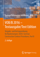 VOB/B 2016 - Textausgabe/Text Edition