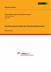 Eine ökonomische Analyse der Finanztransaktionssteuer