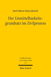 Der Unmittelbarkeitsgrundsatz im Zivilprozess