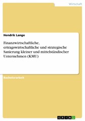 Finanzwirtschaftliche, ertragswirtschaftliche und strategische Sanierung kleiner und mittelständischer Unternehmen (KMU)