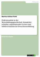 Professionalität in der Weiterbildungsgesellschaft. Heimlicher Lehrplan, organisationales Lernen und Selbstverständnis der Erwachsenenbildung