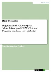 Diagnostik und Förderung von Schülerleistungen. SELLMO-Test zur Diagnose von Lernschwierigkeiten