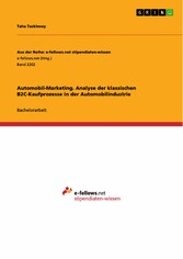 Automobil-Marketing. Analyse der klassischen B2C-Kaufprozesse in der Automobilindustrie