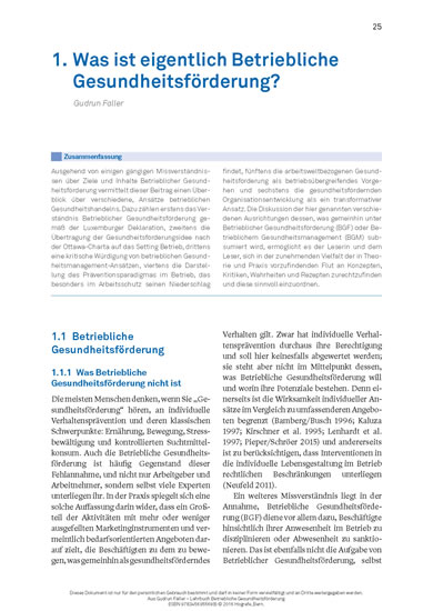 Lehrbuch Betriebliche Gesundheitsförderung