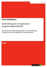 Entwicklung der europäischen Gegenwartsgesellschaft