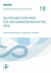 Deutscher SCOR-Preis für Aktuarwissenschaften 2016