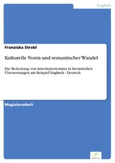 Kulturelle Norm und semantischer Wandel