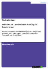 Betriebliche Gesundheitsförderung im Krankenhaus