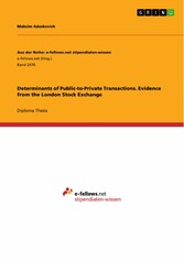 Determinants of Public-to-Private Transactions. Evidence from the London Stock Exchange