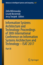 Information Systems Architecture and Technology: Proceedings of 38th International Conference on Information Systems Architecture and Technology - ISAT 2017