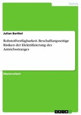 Rohstoffverfügbarkeit. Beschaffungsseitige Risiken der Elektrifizierung des Antriebsstranges