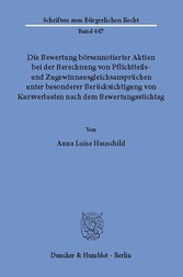 Die Bewertung börsennotierter Aktien bei der Berechnung von Pflichtteils- und Zugewinnausgleichsansprüchen unter besonderer Berücksichtigung von Kursverlusten nach dem Bewertungsstichtag.