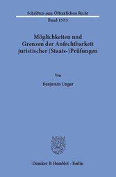 Möglichkeiten und Grenzen der Anfechtbarkeit juristischer (Staats-)Prüfungen.