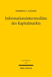 Informationsintermediäre des Kapitalmarkts