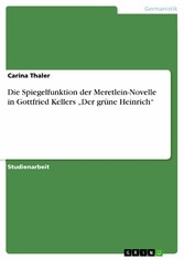 Die Spiegelfunktion der Meretlein-Novelle in Gottfried Kellers 'Der grüne Heinrich'