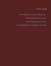 Der öffentlich-rechtliche Auftrag des Österreichischen Rundfunks  im Spannungsfeld zwischen Rundfunkfreiheit und staatlicher Kontrolle