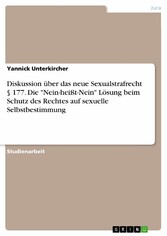 Diskussion über das neue Sexualstrafrecht § 177. Die 'Nein-heißt-Nein' Lösung beim Schutz des Rechtes auf sexuelle Selbstbestimmung