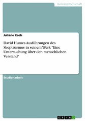 David Humes Ausführungen des Skeptizismus in seinem Werk 'Eine Untersuchung über den menschlichen Verstand'