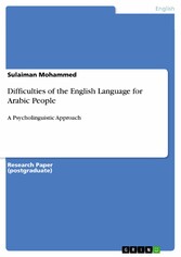 Difficulties of the English Language for Arabic People