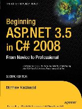 Beginning ASP.NET 3.5 in C# 2008