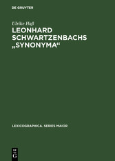 Leonhard Schwartzenbachs 'Synonyma'