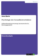 Psychologie des Gesundheitsverhaltens