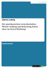 Die amerikanischen Gewerkschaften. Welche Stellung und Bedeutung haben diese im Ersten Weltkrieg?