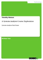 A Systems Analysis Course Exploration