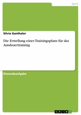 Die Erstellung eines Trainingsplans für das Ausdauertraining