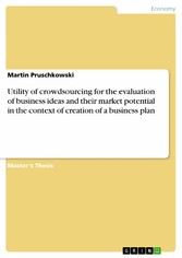 Utility of crowdsourcing for the evaluation of business ideas and their market potential in the context of creation of a business plan