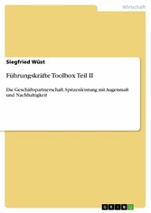 Führungskräfte Toolbox Teil II