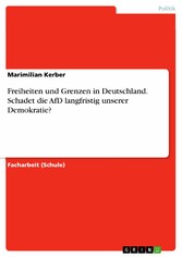 Freiheiten und Grenzen in Deutschland. Schadet die AfD langfristig unserer Demokratie?