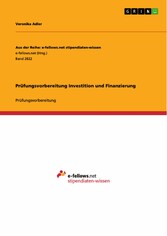 Prüfungsvorbereitung Investition und Finanzierung