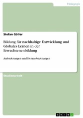 Bildung für nachhaltige Entwicklung und Globales Lernen in der Erwachsenenbildung