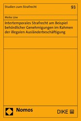 Intertemporales Strafrecht am Beispiel behördlicher Genehmigungen im Rahmen der illegalen Ausländerbeschäftigung