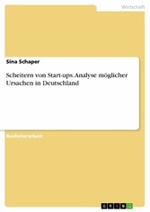 Scheitern von Start-ups. Analyse möglicher Ursachen in Deutschland